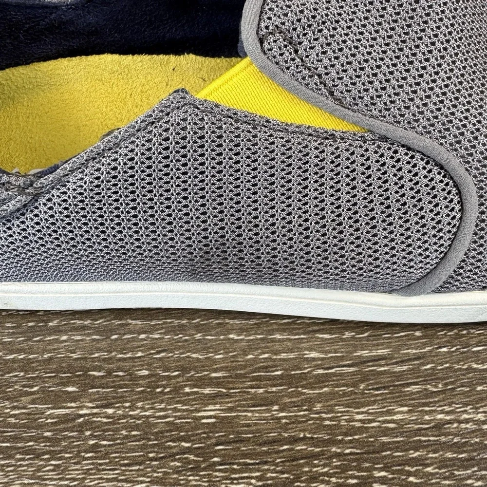 Olukai Nohea Mesh Men's Casual Slip On Boat Shoes Sz 8 Gray Yellow 10188-RK12